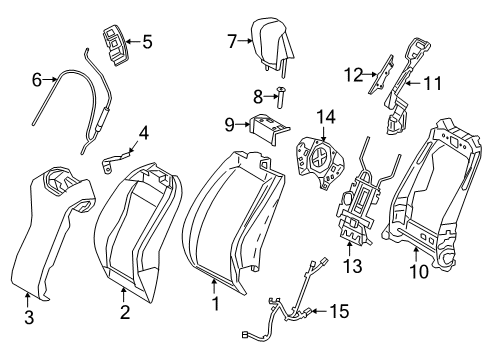 2018 Lexus LC500h Passenger Seat Components Frame Sub-Assembly, Front Seat Diagram for 71013-11010