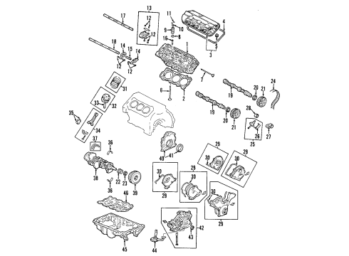 2004 Acura TL Engine Parts, Mounts, Cylinder Head & Valves, Camshaft & Timing, Oil Pan, Oil Pump, Crankshaft & Bearings, Pistons, Rings & Bearings, Variable Valve Timing Strainer, Oil Diagram for 15220-RCA-A00