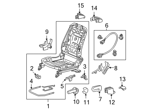 2012 Honda Accord Tracks & Components Cap, Rail End (Upper) Diagram for 81261-TA0-A01