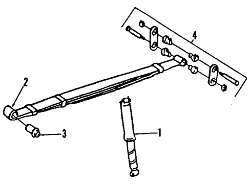 2000 Dodge Ram 3500 Van Wheel Bearings - Rear ABSORBER-Suspension Diagram for 52106311AC