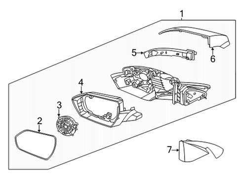 2022 Hyundai Elantra Outside Mirrors G/HOLDER Assembly-O/S RR View, LH Diagram for 87611-AA180
