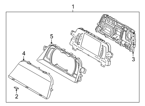 2021 Hyundai Ioniq Instruments & Gauges Case-Rear Diagram for 94365-G2300