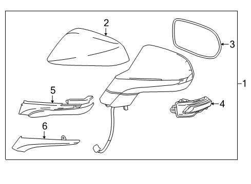 2017 Lexus NX300h Mirrors Mirror Assembly, Outer Rear Diagram for 87910-78010-J2