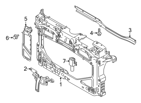 2018 Toyota Yaris iA Switches & Sensors Latch Support Diagram for 53208-WB001