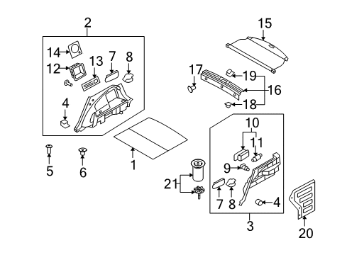 2014 Hyundai Tucson Bulbs Bulb Diagram for 18647-55002-L