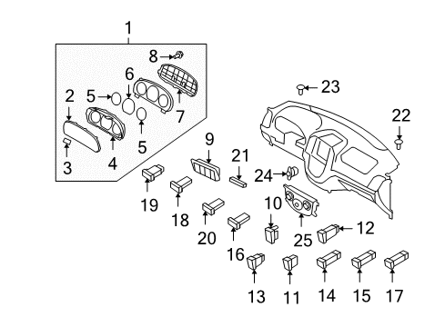 2010 Hyundai Santa Fe Switches Switch Assembly-Lighting & Turn Signal Diagram for 93410-2B001-CA