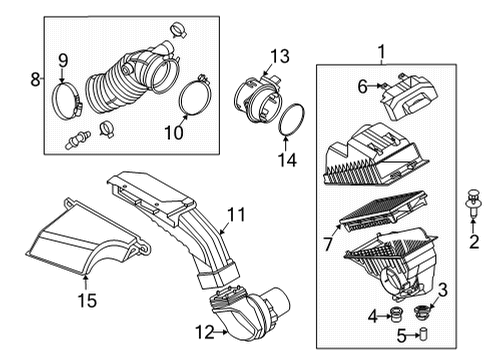 2022 Hyundai Santa Cruz Air Intake Cleaner Assy-Air Diagram for 28110L0200