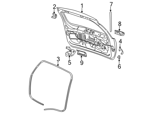 2004 Jeep Grand Cherokee Lift Gate Liftgate Strut Support Diagram for 55137023AB