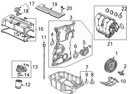 2008 Honda Accord Filters Dipstick, Oil Diagram for 15650-R44-A01