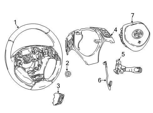 2021 Toyota C-HR Cruise Control Switch Assembly Diagram for 84250-F4150-C0