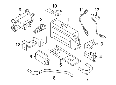 2011 Kia Optima Emission Components Support-CANISTER Bra Diagram for 314512T500