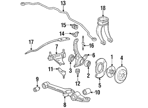 1989 Honda Prelude Front Brakes Caliper Assembly, Passenger Side (16Cl-13Vn) (Nissin) Diagram for 45210-SH3-G33