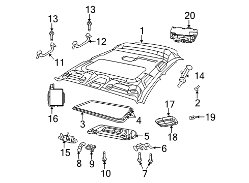 2014 Jeep Patriot Interior Trim - Roof Plug Diagram for 1GD79HDAAA