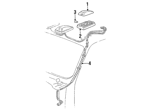 1991 Chevrolet K1500 Clearance Lamps Harness Asm-Roof Clearance Lamp Wiring Diagram for 12053078