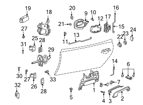 1996 BMW Z3 Lock & Hardware Lock Cylinder Repair Kit Left Diagram for 51218203099