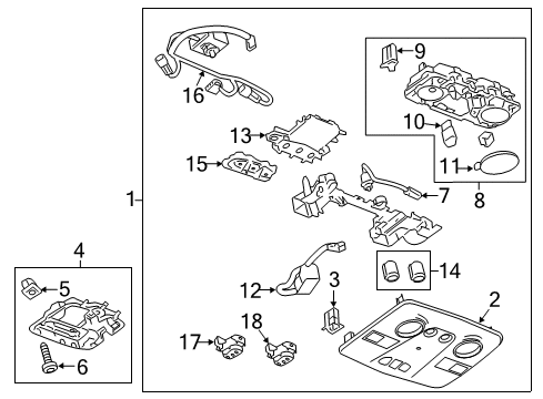 2007 GMC Acadia Sunroof Sunroof Switch Diagram for 15266269