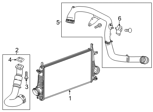 2017 Buick Regal Intercooler Air Inlet Tube Gasket Diagram for 39103094