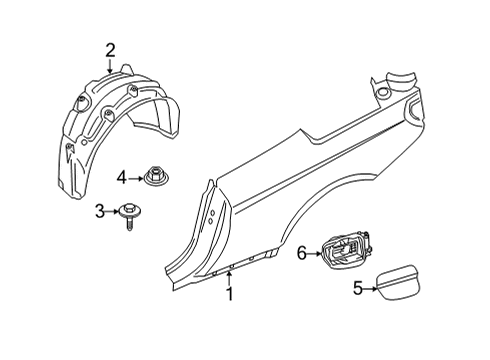 2022 BMW 430i xDrive Quarter Panel & Components COVER POT Diagram for 51177478440