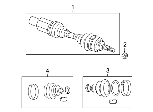2003 Chrysler 300M Drive Axles - Front Boot-Half Shaft Diagram for 5073989AA