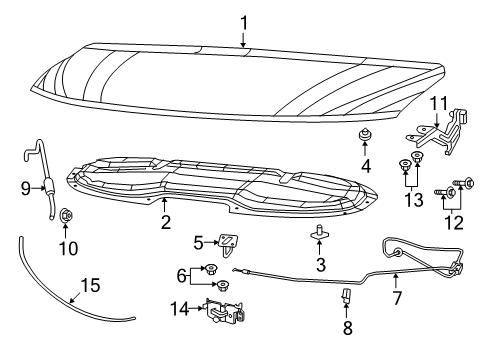 2017 Chrysler Pacifica Hood & Components Handle-Hood Latch Release Diagram for 68228396AC