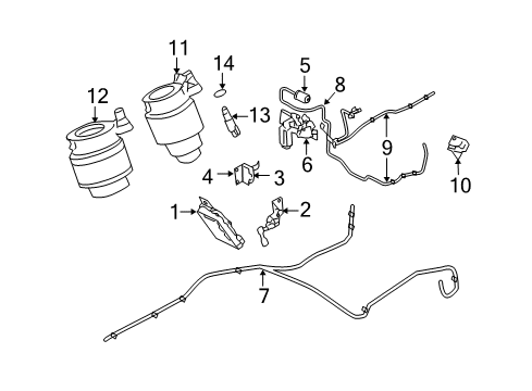 2003 Lincoln Navigator Auto Leveling Components Compressor Diagram for 6L1Z-5319-AA