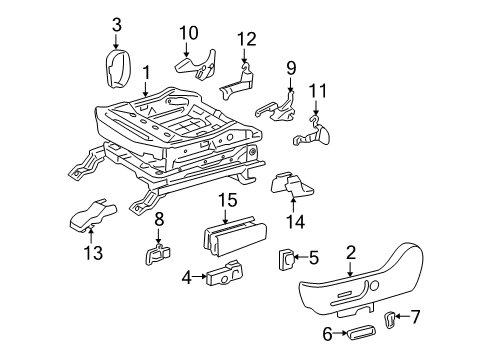 2014 Toyota 4Runner Heated Seats Seat Cushion Heater Diagram for 87510-60550