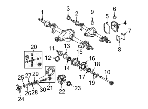 2005 Dodge Sprinter 3500 Axle & Differential - Rear Seal-Drive PINION Diagram for 5103900AA