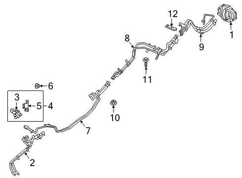 2019 Ram 1500 Hoses, Lines & Pipes Supply & Return Diagram for 68352161AD