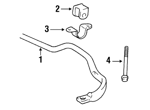 1995 Toyota Pickup Stabilizer Bar & Components - Front Stabilizer Link Diagram for 90101-08038