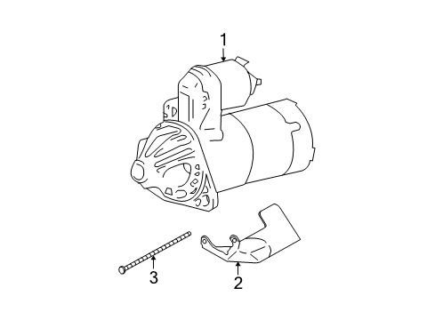 2003 Kia Sorento Starter REMAN Starter Diagram for 3610035900RU