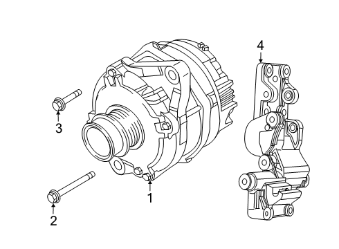 2010 Dodge Journey Alternator ALTERNATR-Engine Diagram for 4801490AD