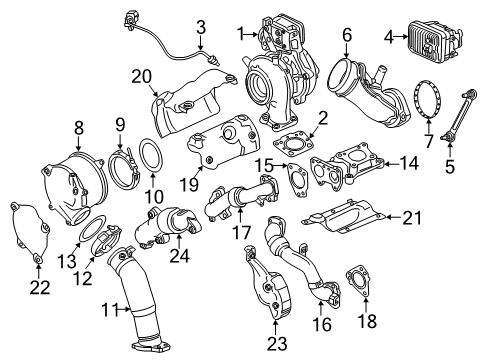 2017 Chevrolet Silverado 3500 HD Turbocharger TURBOCHARGER ASM-CMPR AIR INT Diagram for 12709175