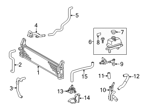 2017 Lexus GS450h Inverter Cooling Components Tank Assembly, Inverter Diagram for G92A0-30012