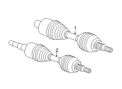 2021 GMC Acadia Drive Axles - Front Axle Assembly Diagram for 84878156