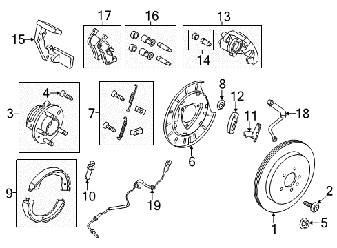 2015 Lincoln MKT Anti-Lock Brakes Rotor Diagram for DE9Z-2C026-A