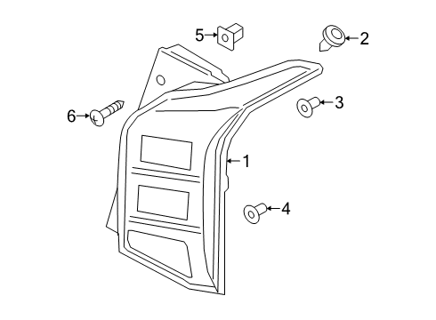 2020 Hyundai Palisade Tail Lamps Lamp Assembly-Rear Comb Outside, LH Diagram for 92401-S8110