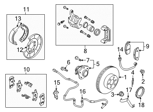 2012 Nissan Rogue Anti-Lock Brakes Anti Skid Actuator Assembly Diagram for 47660-JM21C