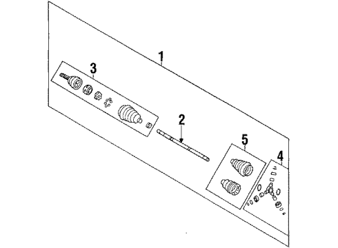 1990 Pontiac Bonneville Axle Shaft - Front Front Wheel Drive Shaft Kit Diagram for 26021042