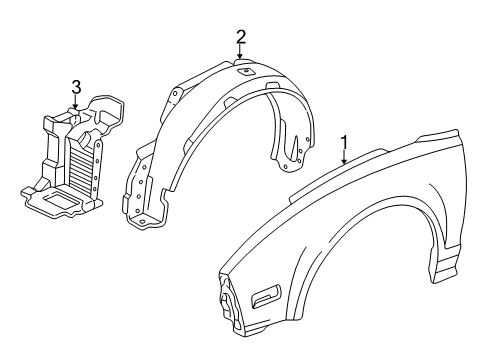 1998 Acura NSX Fender & Components Panel, Right Front Fender (Dot) Diagram for 60210-SL0-A90ZZ
