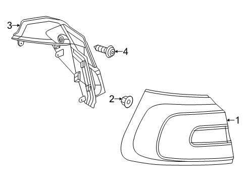 2016 Jeep Cherokee Combination Lamps Lamp-Tail Diagram for 68102907AF