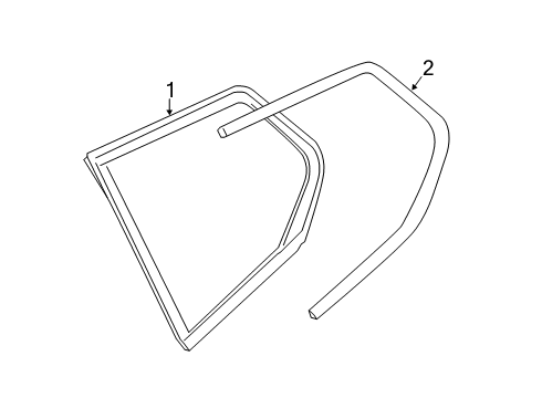 2022 BMW X7 Glass & Hardware - Quarter Panel FINISHER, SIDE WINDOW, REAR Diagram for 51377439367