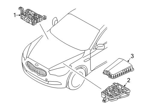 2015 Kia K900 Electrical Components Upper Cover-Engine Room Box Diagram for 919403T170