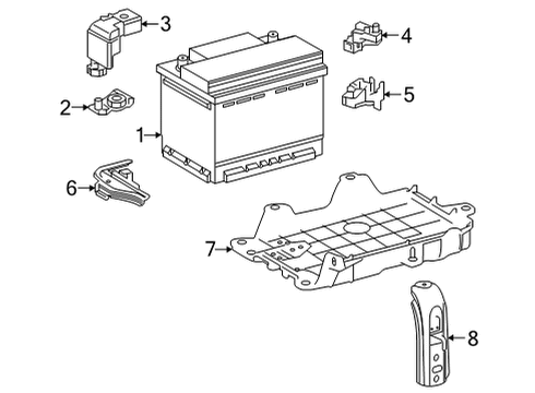 2022 Lexus NX350 Battery Positive Term Diagram for 82671-78010