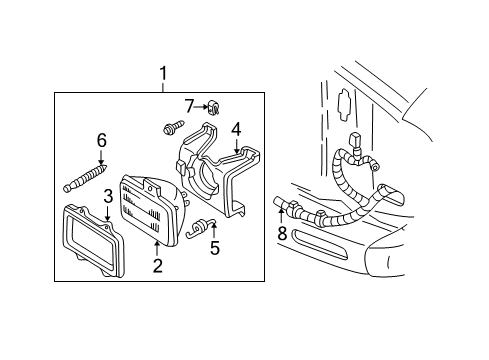 1997 Chevrolet S10 Headlamps Harness Asm-Fwd Lamp Wiring Diagram for 12174126