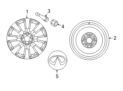 2010 Infiniti M45 Wheels, Covers & Trim Wheel Rim Diagram for D0C00-EJ94A