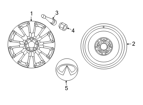 2006 Infiniti M45 Wheels, Covers & Trim Aluminum Wheel Diagram for D0300-EG54A