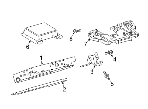 2022 Toyota Corolla Navigation System Components Control Module Diagram for 86840-35014