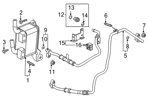 2021 Buick Encore GX Oil Cooler Connector O-Ring Diagram for 24284737