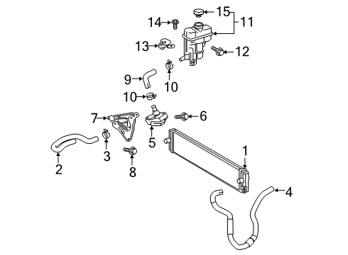 2019 Toyota RAV4 Inverter Cooling Components Inverter Hose Diagram for G9226-0R020