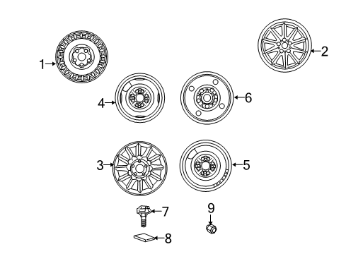 2002 Hyundai XG350 Wheels 15 Inch Wheel Diagram for 52910-39500